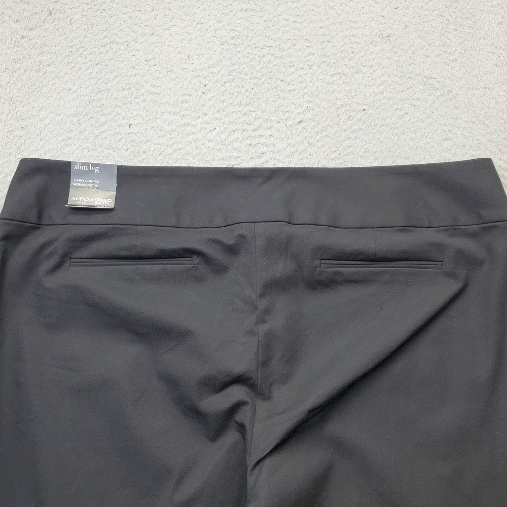 Alfani Tummy Control Pants Womens Petite 22WP Black Slim Straight Leg Relaxed - Picture 11 of 11